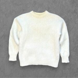 Vtg 70s Tidi Cream Mohair Fuzzy Sweater, Soft Long Hair, Mom Grandma S 60s